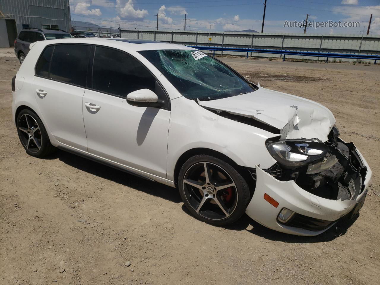 2010 Volkswagen Gti  White vin: WVWHD7AJ5AW275109