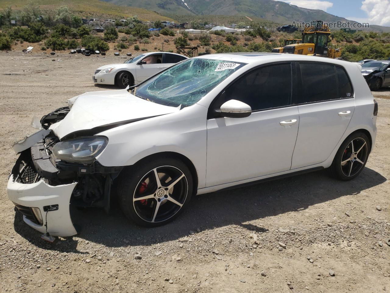 2010 Volkswagen Gti  White vin: WVWHD7AJ5AW275109