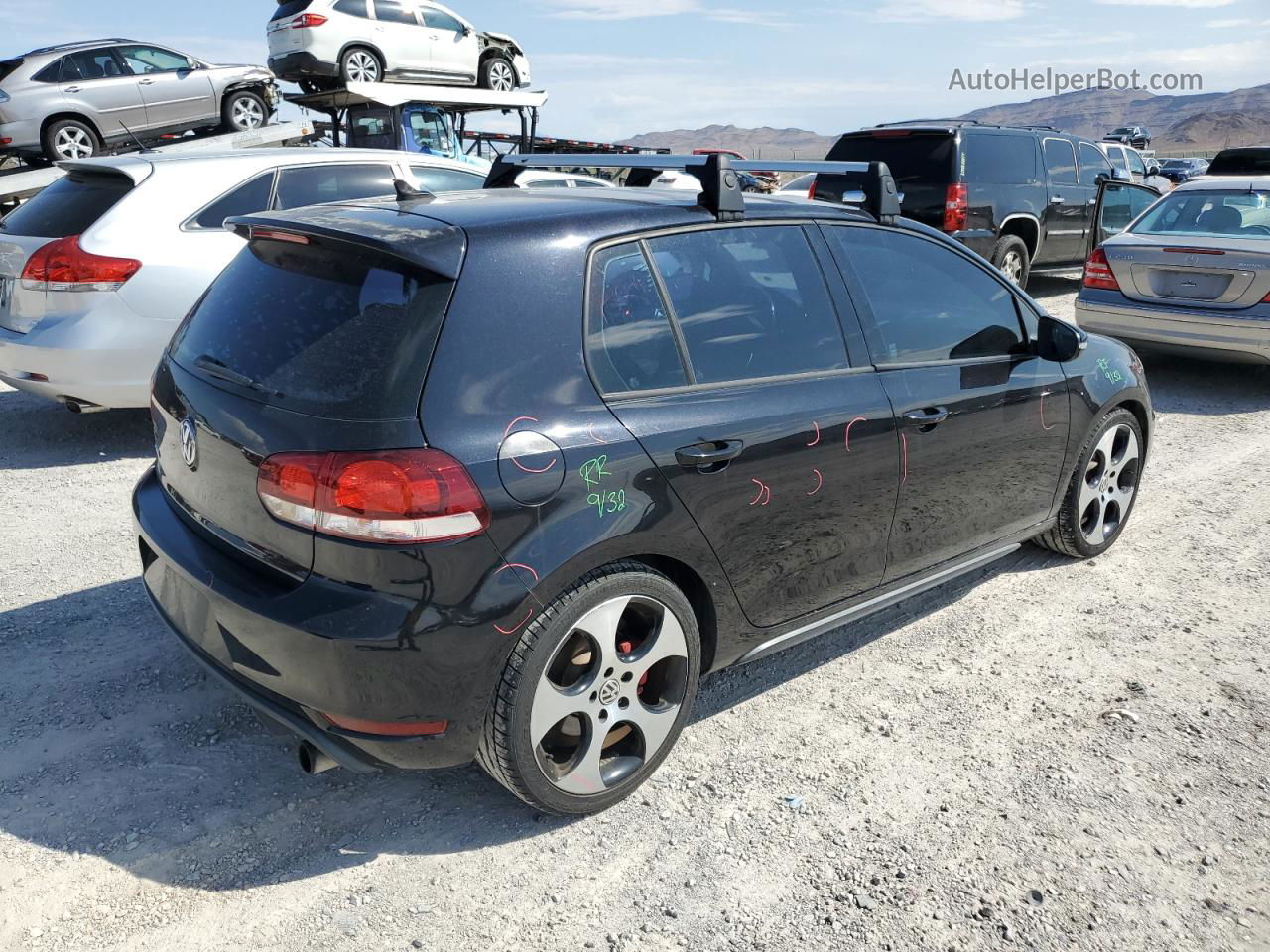 2010 Volkswagen Gti  Black vin: WVWHD7AJ6AW141029