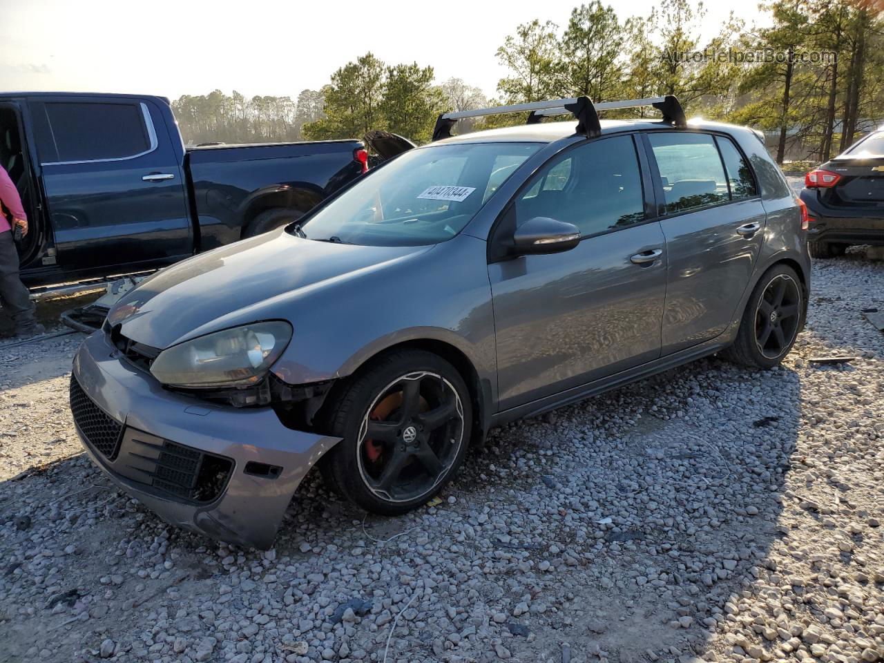 2010 Volkswagen Gti  Gray vin: WVWHD7AJ6AW231314