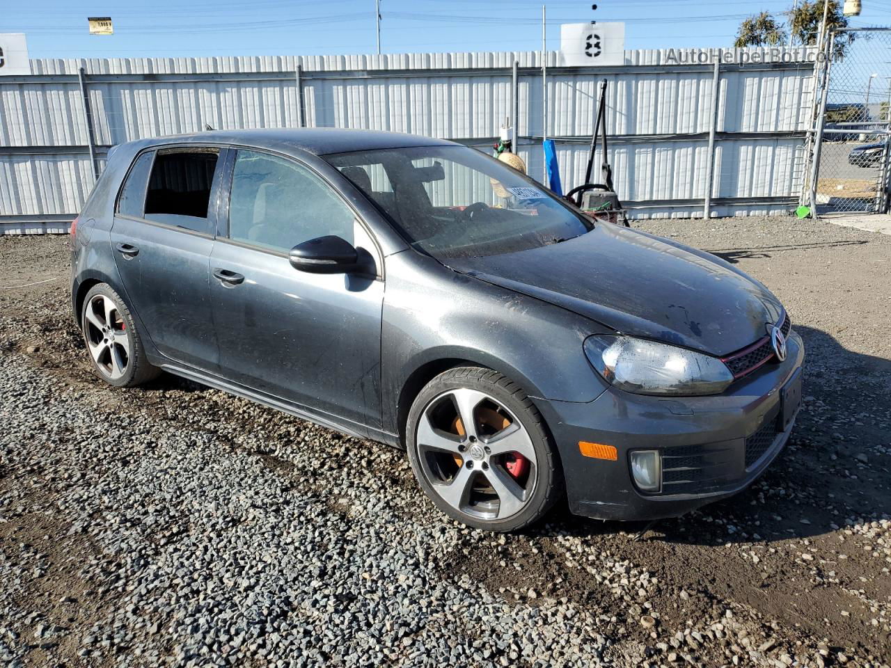 2010 Volkswagen Gti  Gray vin: WVWHD7AJ6AW425826