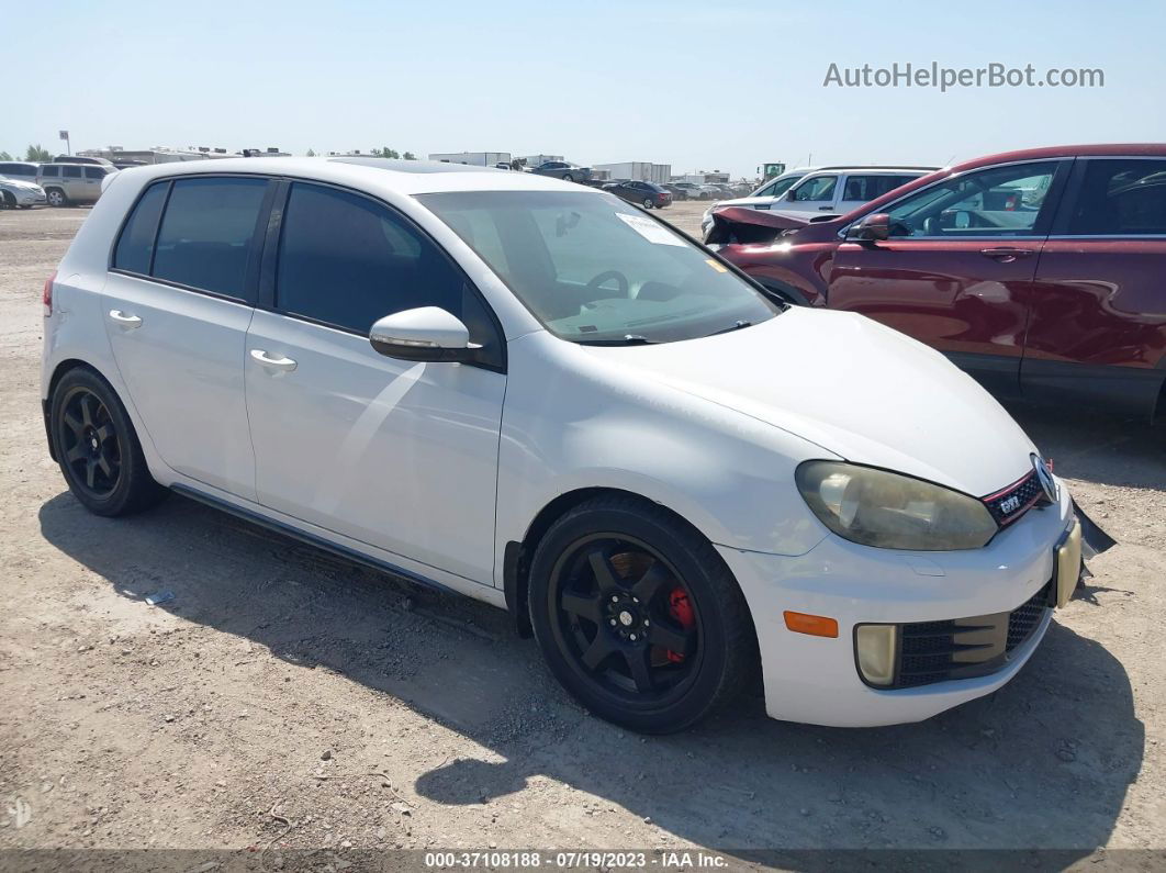 2010 Volkswagen Gti   White vin: WVWHD7AJ7AW283034