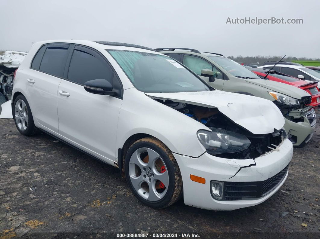 2010 Volkswagen Gti 4-door White vin: WVWHD7AJ9AW175966