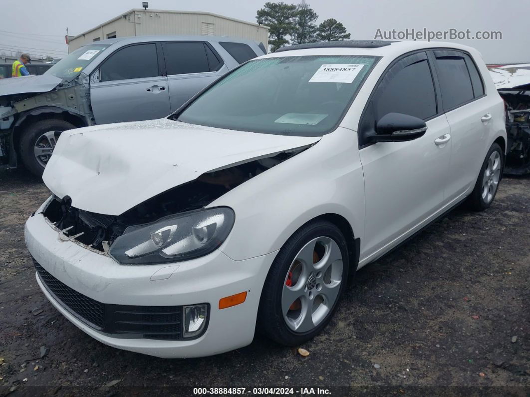 2010 Volkswagen Gti 4-door White vin: WVWHD7AJ9AW175966