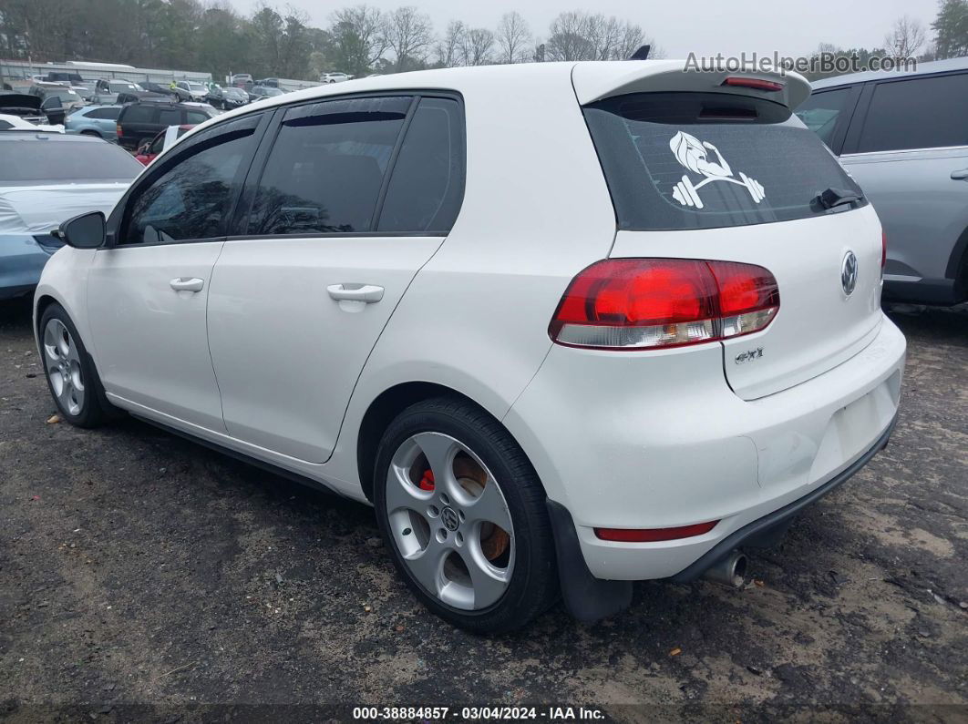 2010 Volkswagen Gti 4-door White vin: WVWHD7AJ9AW175966