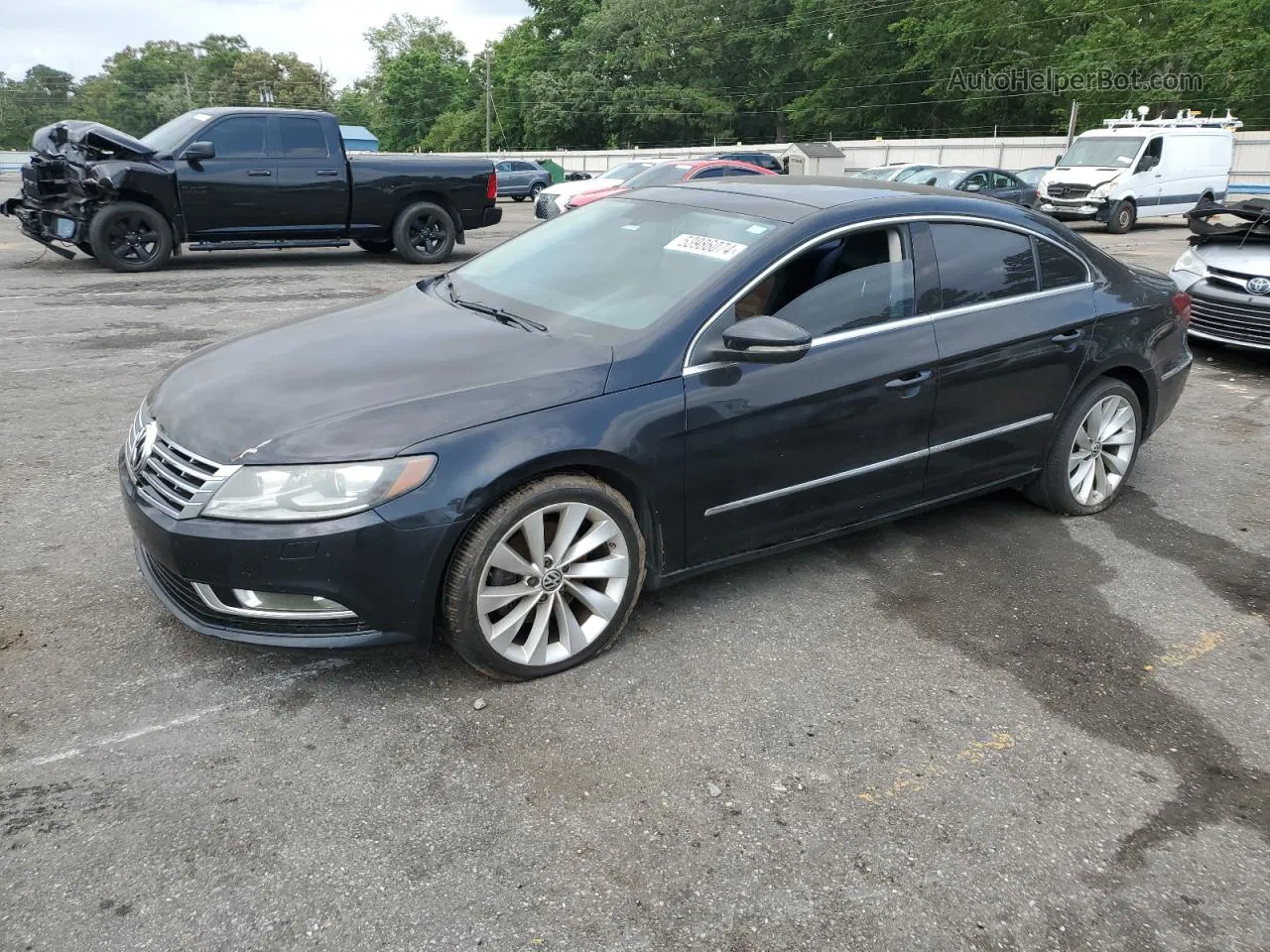 2013 Volkswagen Cc Luxury Black vin: WVWHU7AN0DE506396