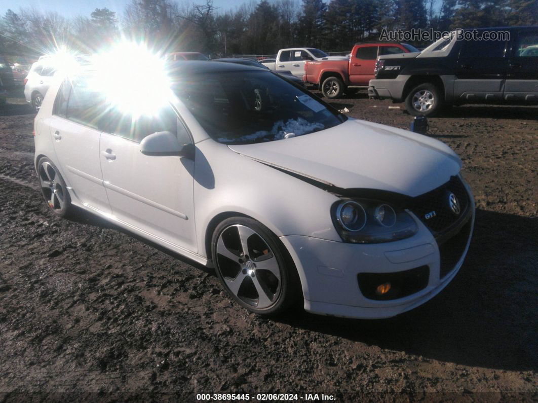 2009 Volkswagen Gti 4-door  (a6) (discontinued) White vin: WVWHV71K59W112834