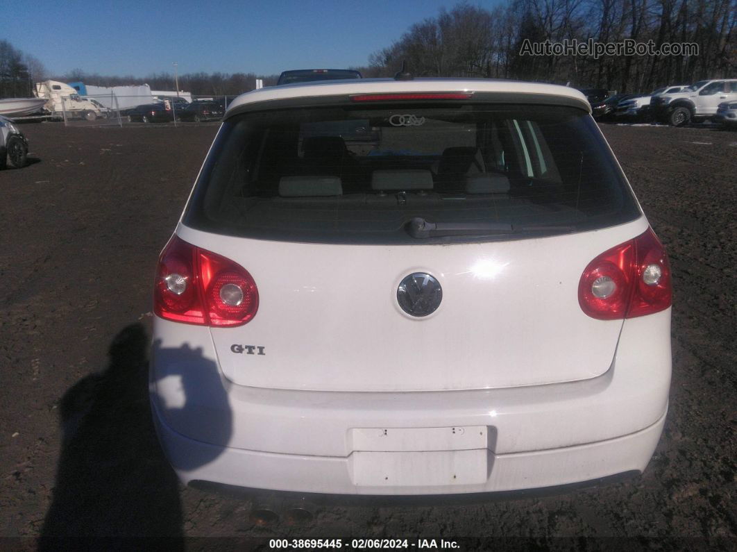 2009 Volkswagen Gti 4-door  (a6) (discontinued) White vin: WVWHV71K59W112834