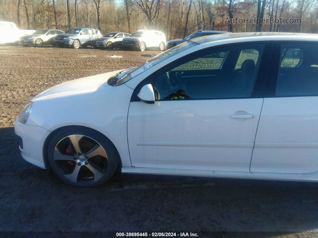 2009 Volkswagen Gti 4-door  (a6) (discontinued) White vin: WVWHV71K59W112834