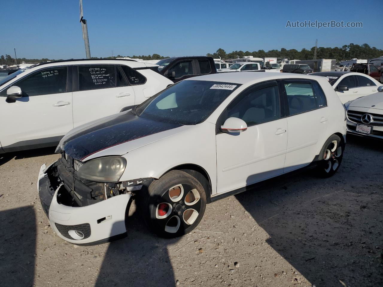 2008 Volkswagen Gti White vin: WVWHV71K78W093492