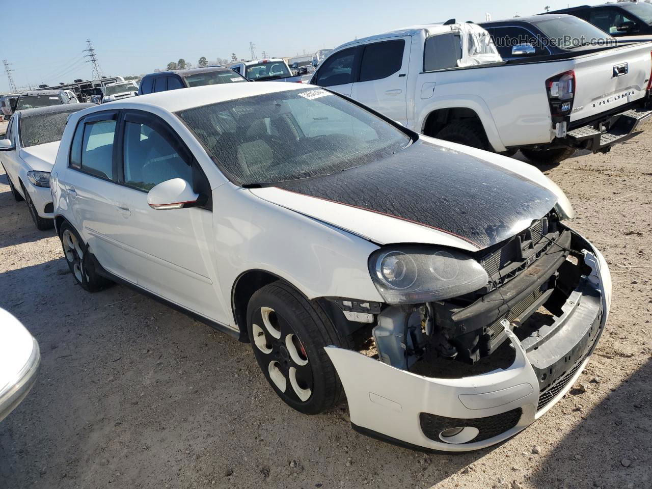 2008 Volkswagen Gti White vin: WVWHV71K78W093492