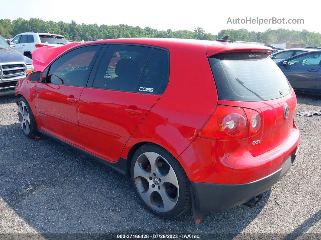 2009 Volkswagen Gti   Red vin: WVWHV71K79W106503