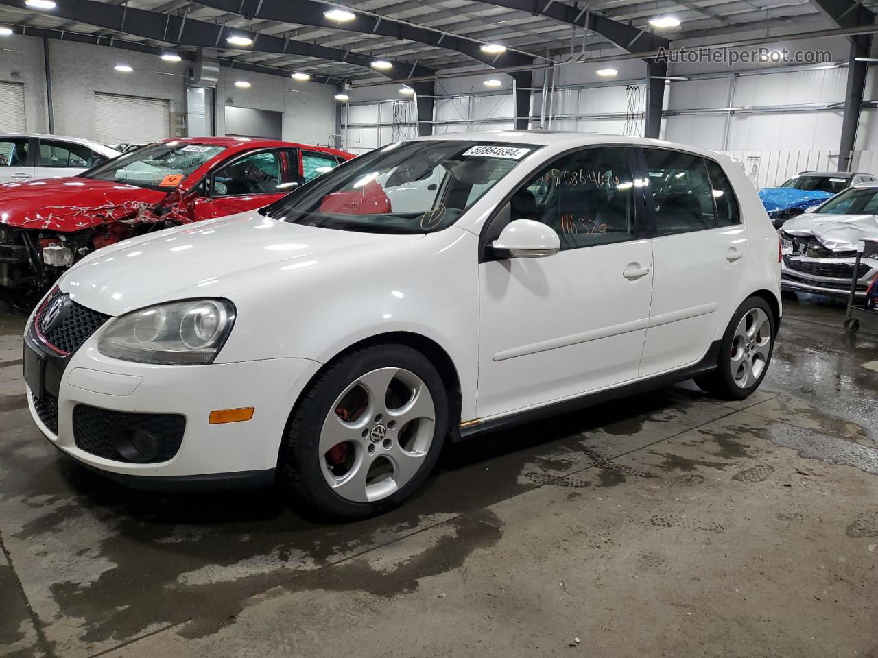 2008 Volkswagen Gti  White vin: WVWHV71K88W303193