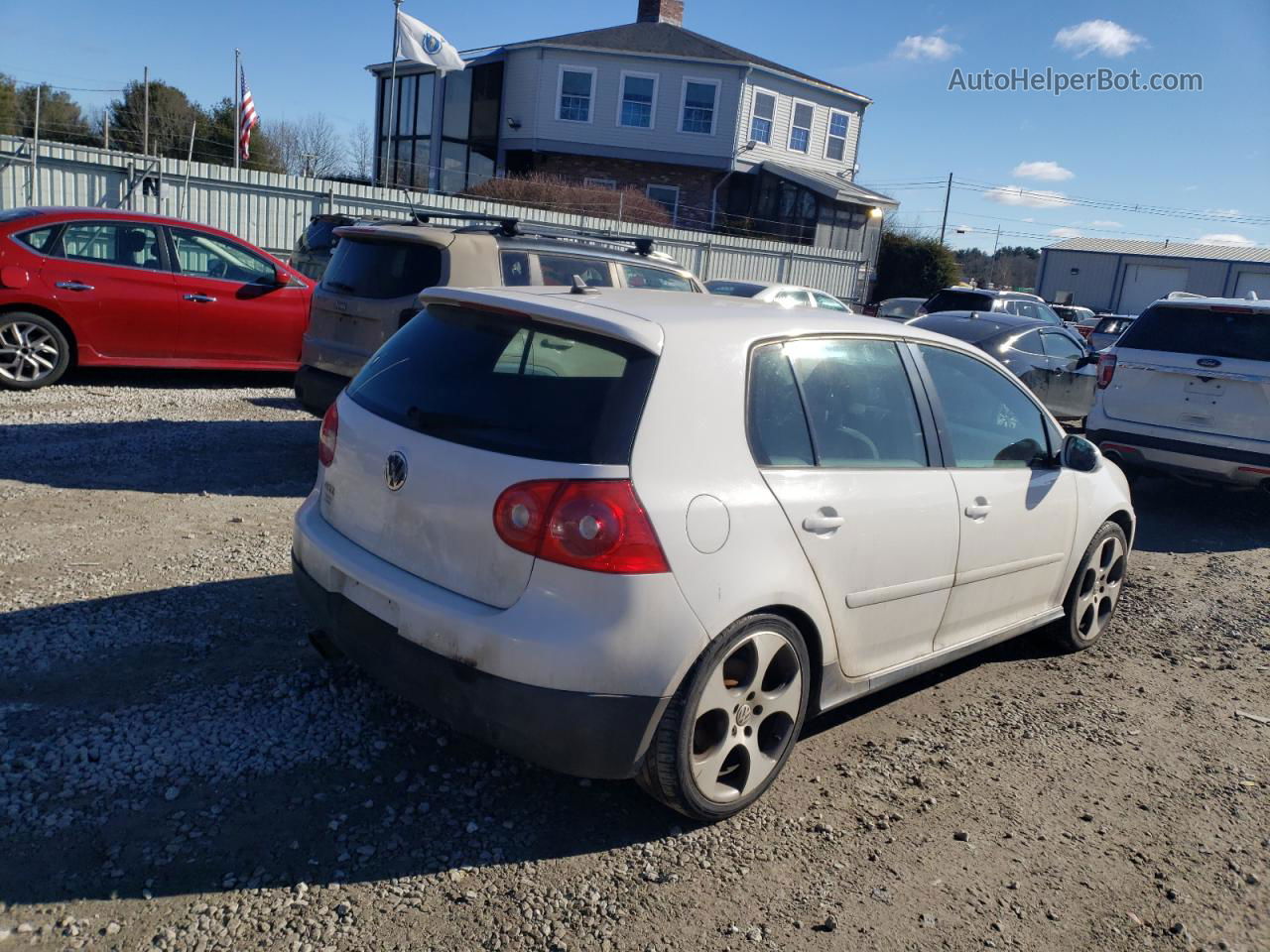 2009 Volkswagen Gti  White vin: WVWHV71K89W136397