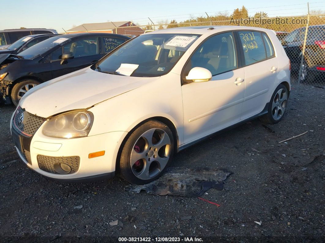 2009 Volkswagen Gti 4-door Белый vin: WVWHV71K99W144475