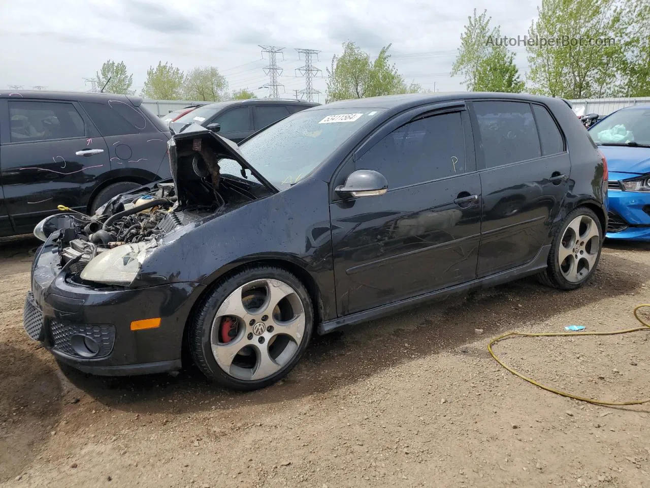 2008 Volkswagen Gti  Black vin: WVWHV71KX8W180965