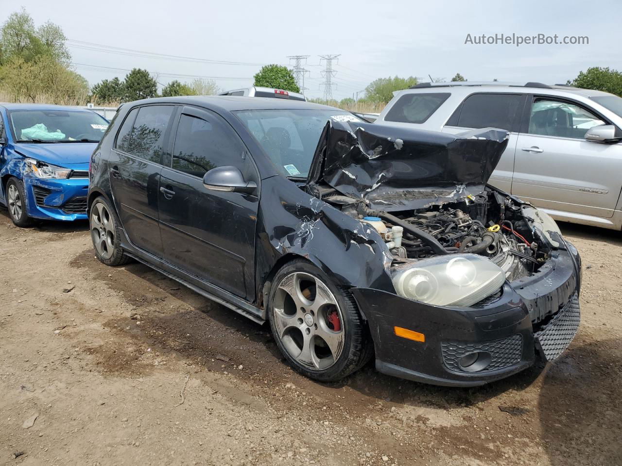 2008 Volkswagen Gti  Black vin: WVWHV71KX8W180965