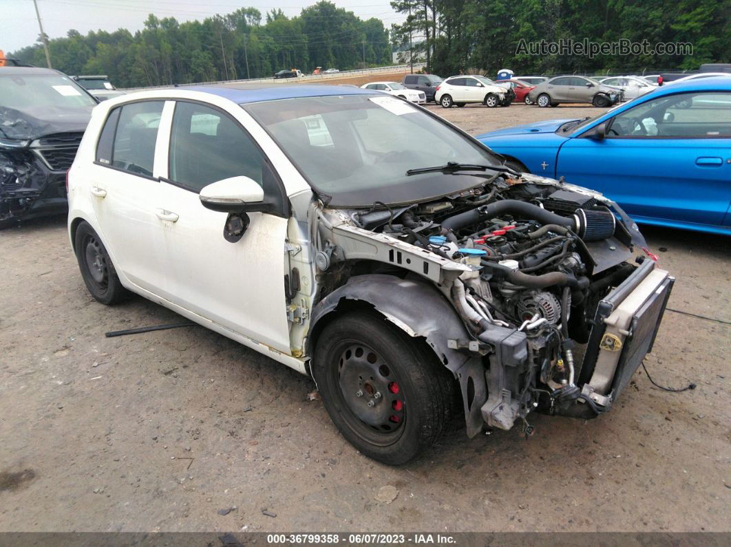 2010 Volkswagen Gti   White vin: WVWHV7AJ6AW317316