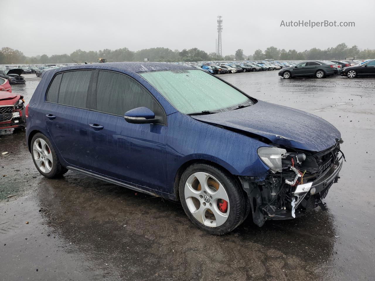 2010 Volkswagen Gti  Blue vin: WVWHV7AJ7AW318877