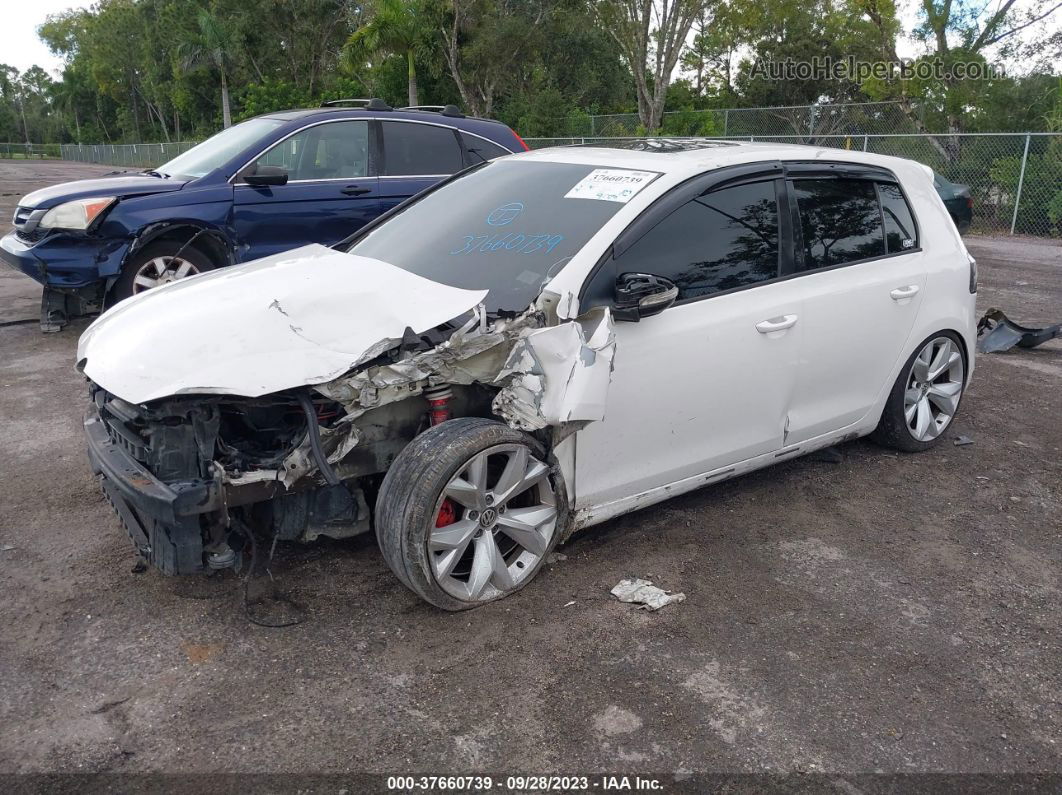 2010 Volkswagen Gti 4-door White vin: WVWHV7AJ8AW175082