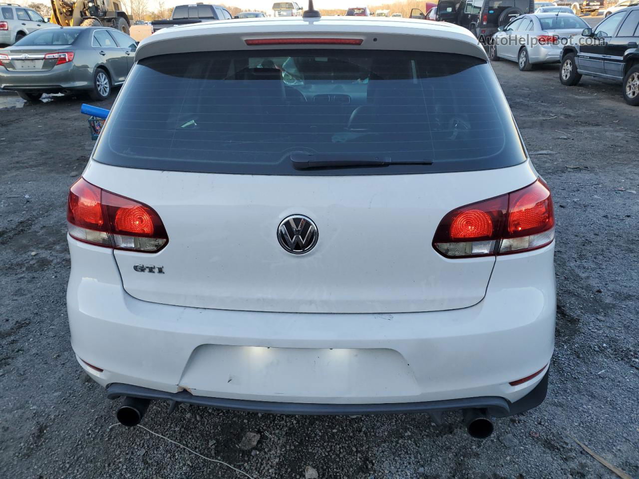 2010 Volkswagen Gti  White vin: WVWHV7AJXAW248386