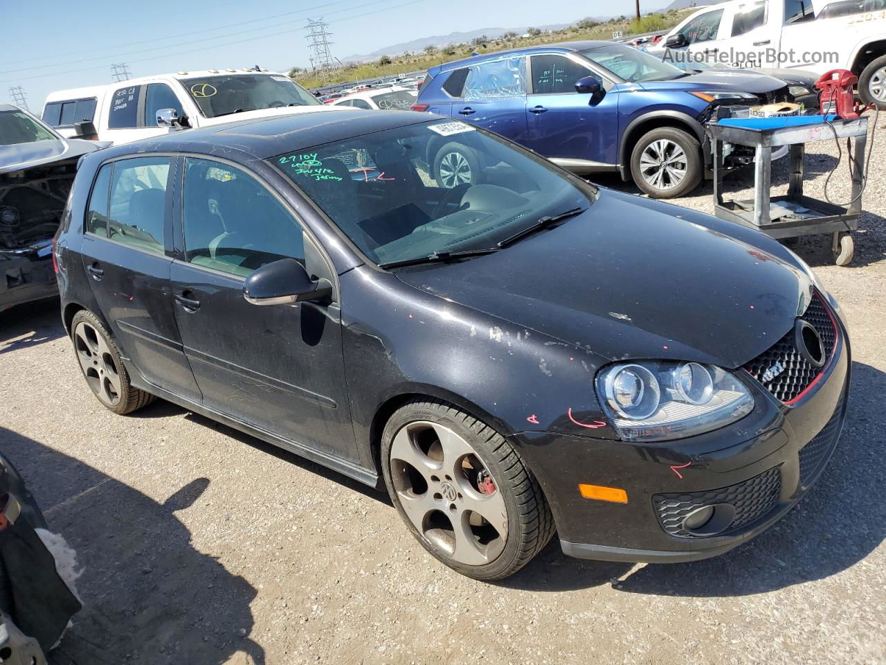 2009 Volkswagen Gti  Черный vin: WVWHV91KX9W141791