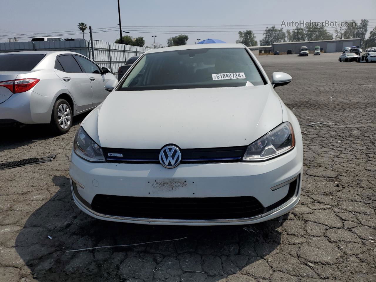 2016 Volkswagen E-golf Se White vin: WVWKP7AU0GW911192