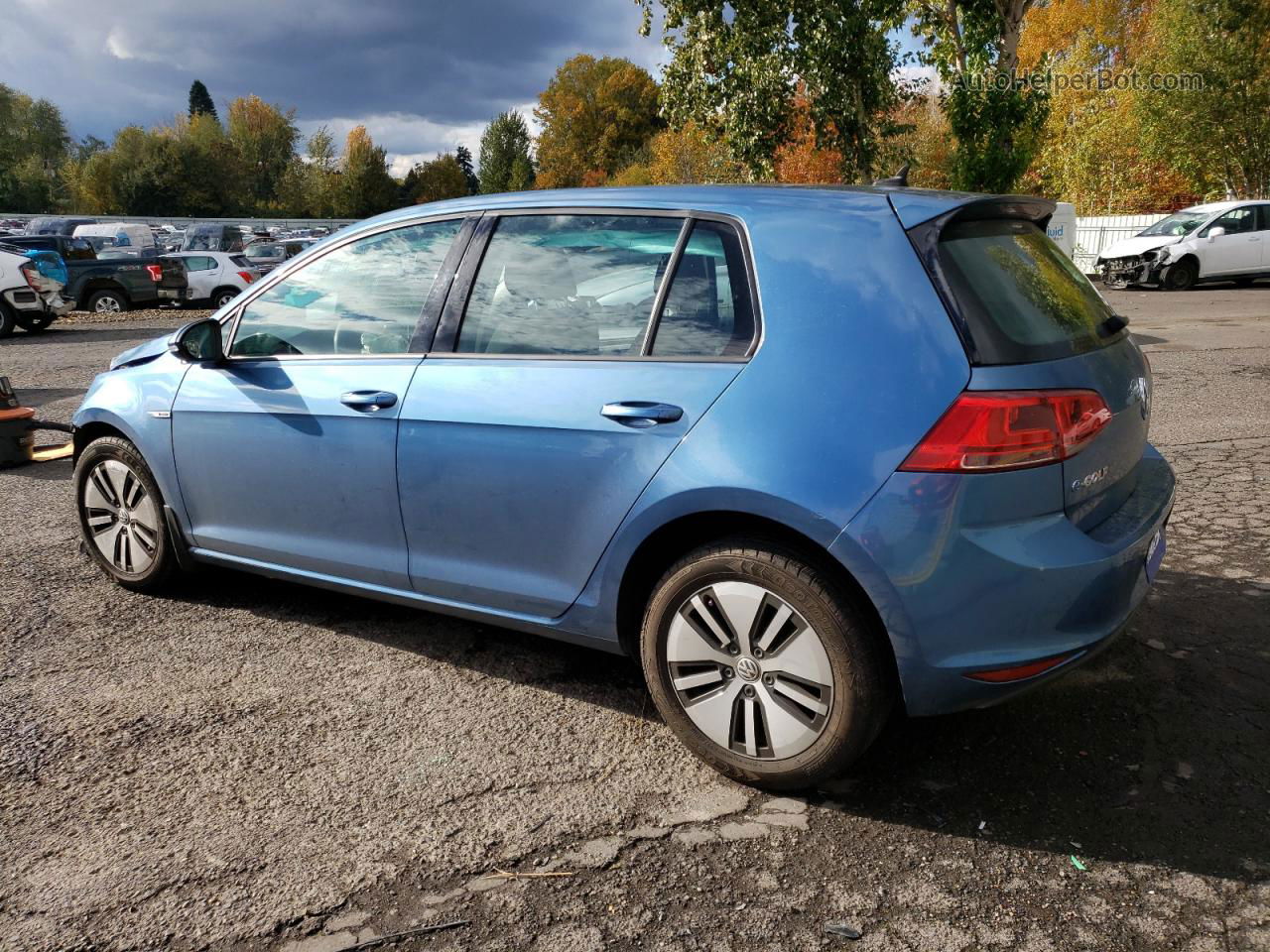 2016 Volkswagen E-golf Se Blue vin: WVWKP7AU2GW916765