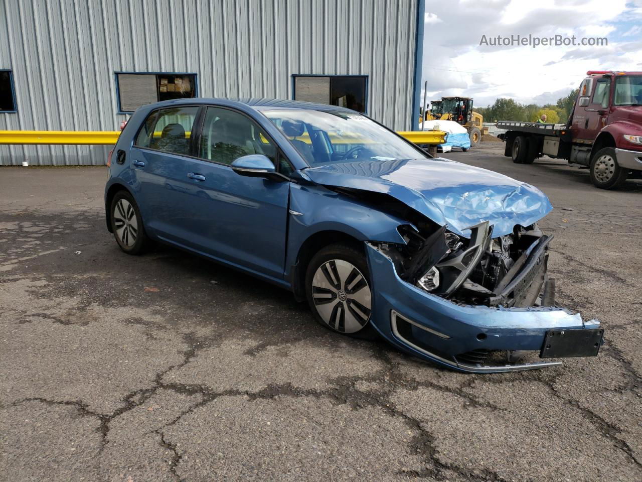 2016 Volkswagen E-golf Se Blue vin: WVWKP7AU2GW916765