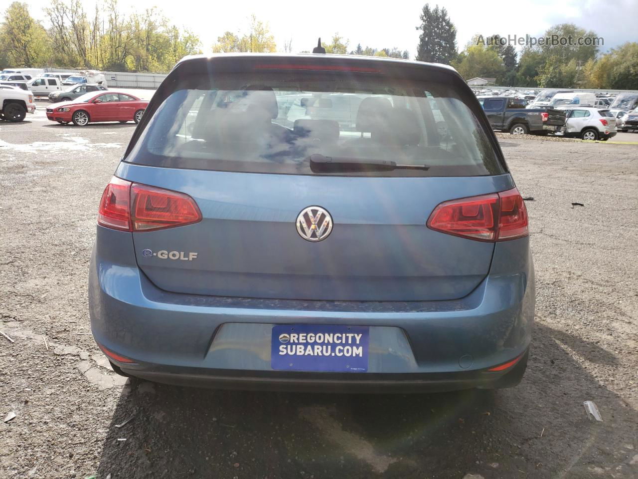 2016 Volkswagen E-golf Se Blue vin: WVWKP7AU2GW916765