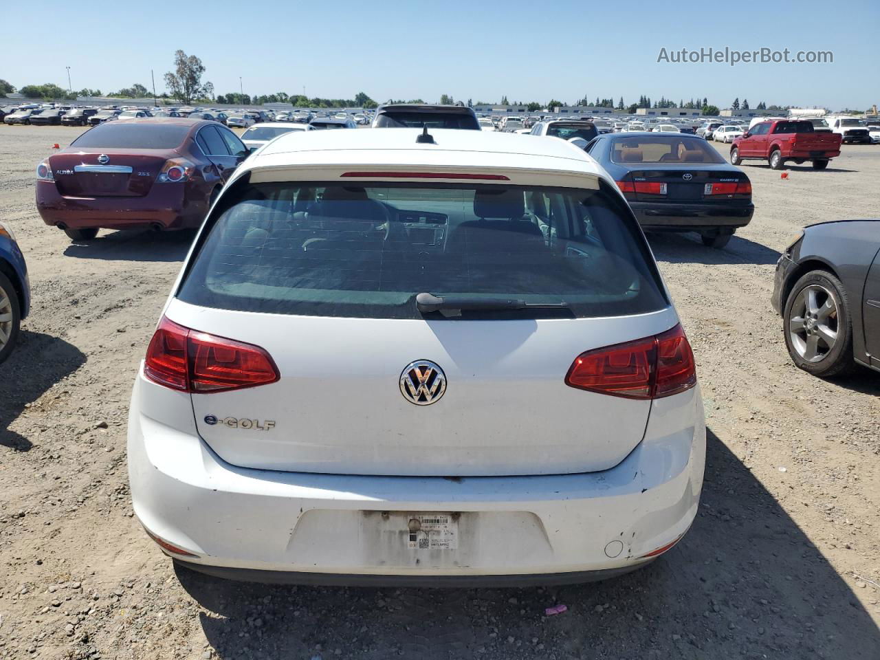 2016 Volkswagen E-golf Se White vin: WVWKP7AU3GW906522