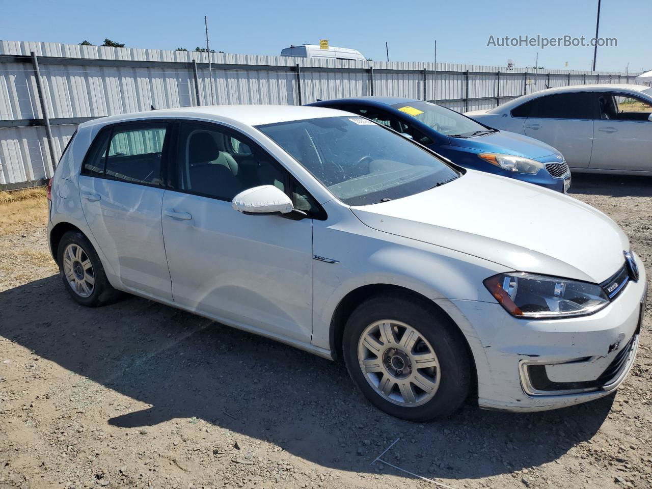 2016 Volkswagen E-golf Se White vin: WVWKP7AU3GW906522