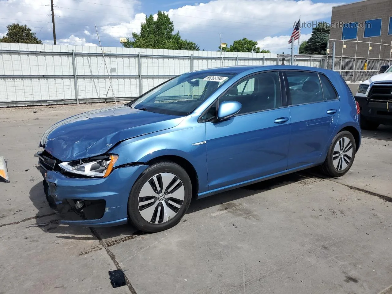 2016 Volkswagen E-golf Se Blue vin: WVWKP7AU3GW911798