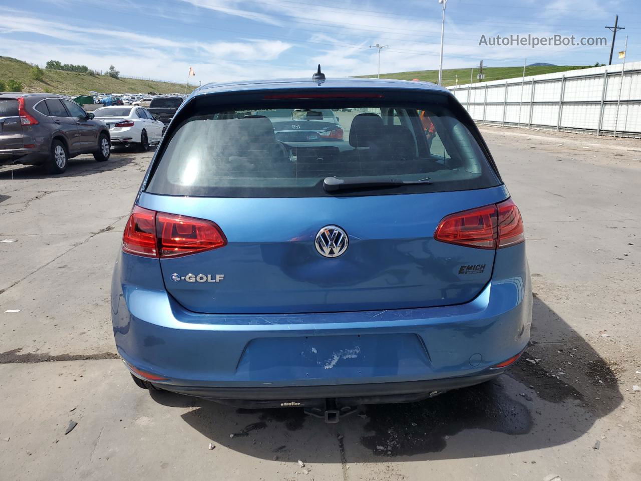 2016 Volkswagen E-golf Se Blue vin: WVWKP7AU3GW911798