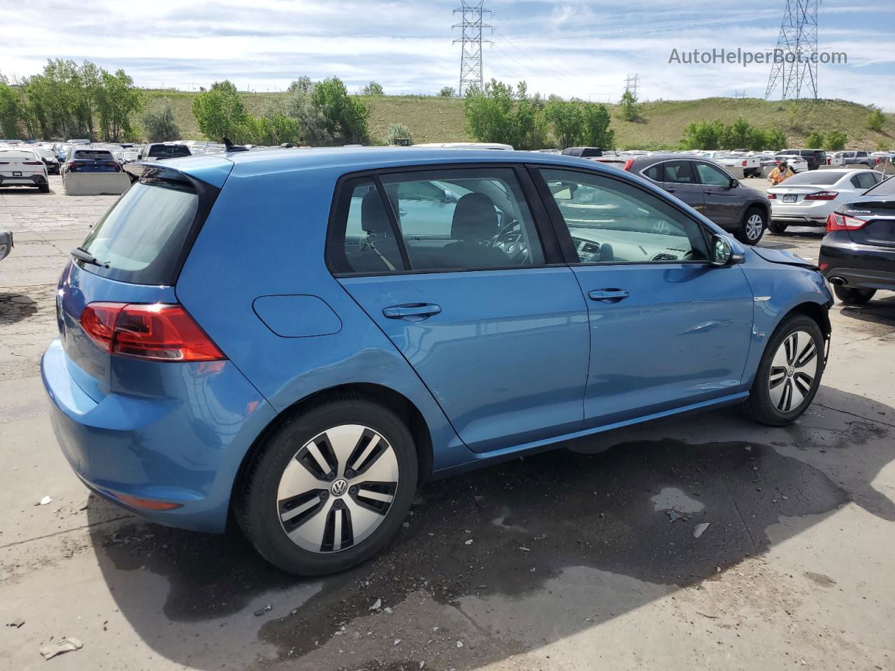 2016 Volkswagen E-golf Se Blue vin: WVWKP7AU3GW911798