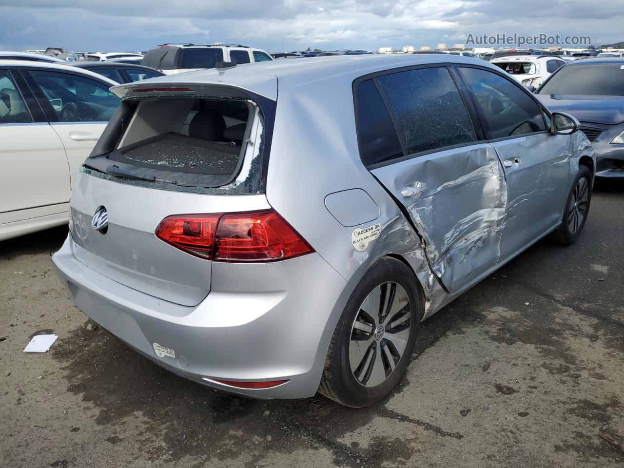 2016 Volkswagen E-golf Se Серебряный vin: WVWKP7AU5GW901628