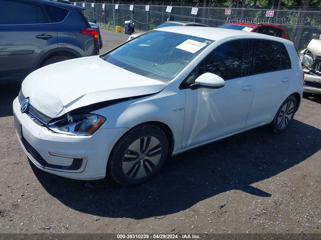 2016 Volkswagen E-golf Se White vin: WVWKP7AU5GW913021