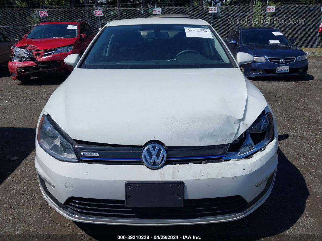 2016 Volkswagen E-golf Se White vin: WVWKP7AU5GW913021