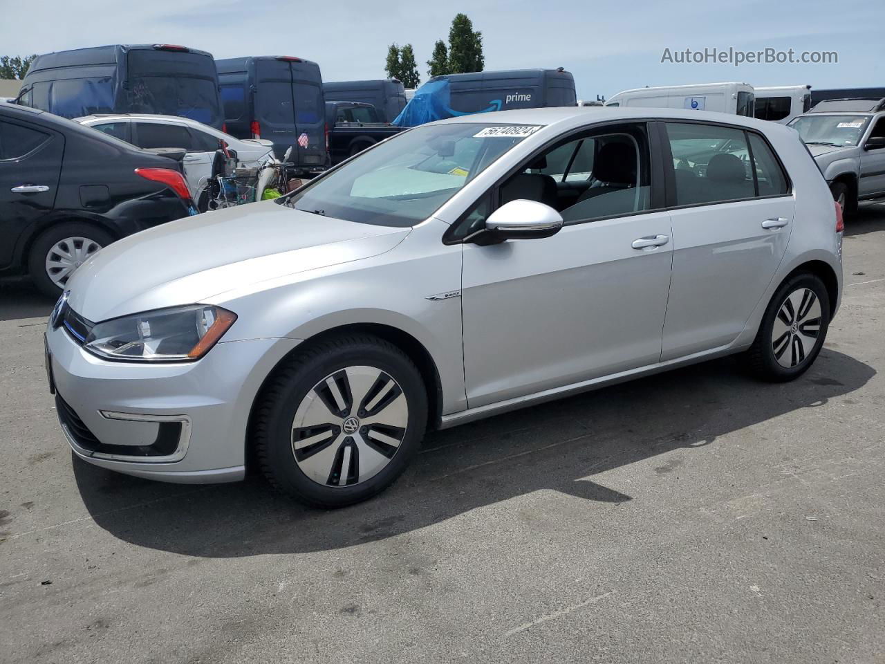 2016 Volkswagen E-golf Se Silver vin: WVWKP7AU6GW901993