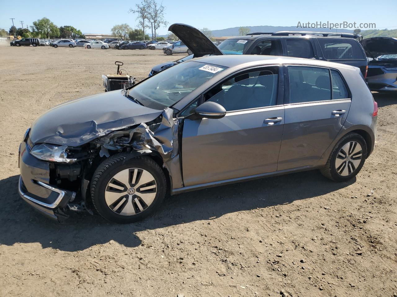 2016 Volkswagen E-golf Se Gray vin: WVWKP7AU7GW903929