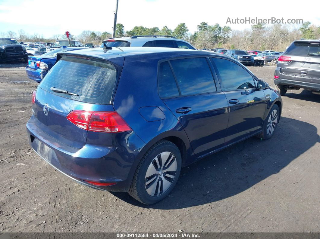 2016 Volkswagen E-golf Se Blue vin: WVWKP7AU8GW914731