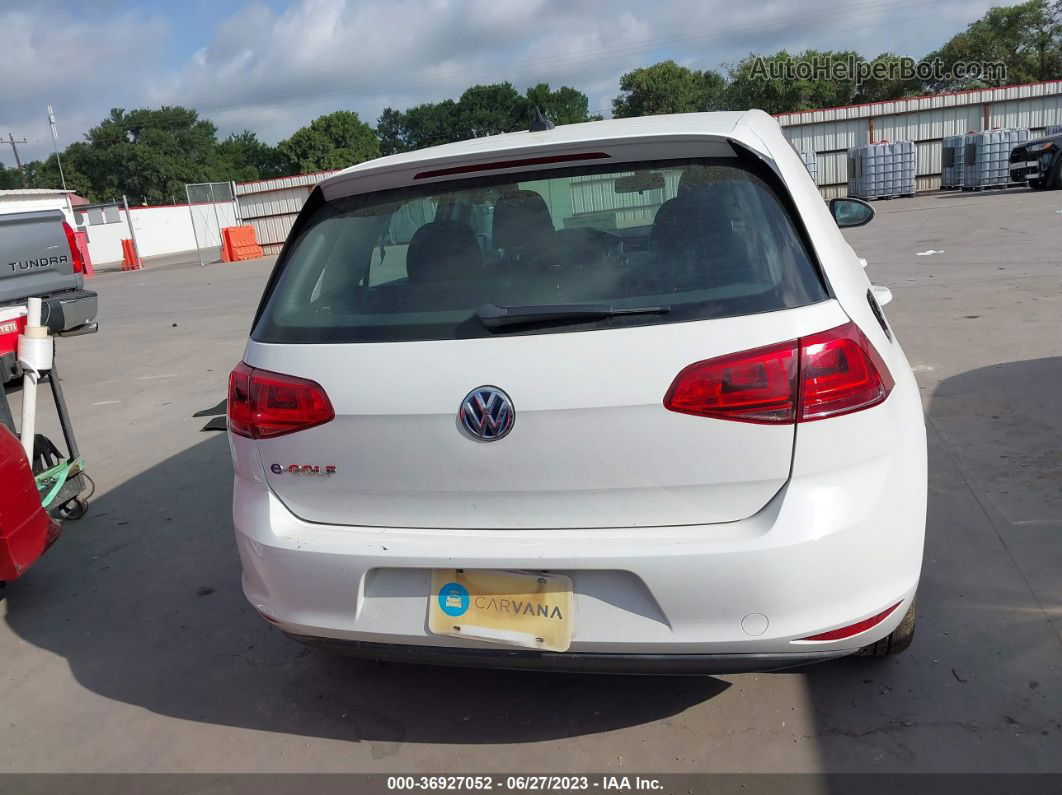 2016 Volkswagen E-golf Se Белый vin: WVWKP7AU9GW916617