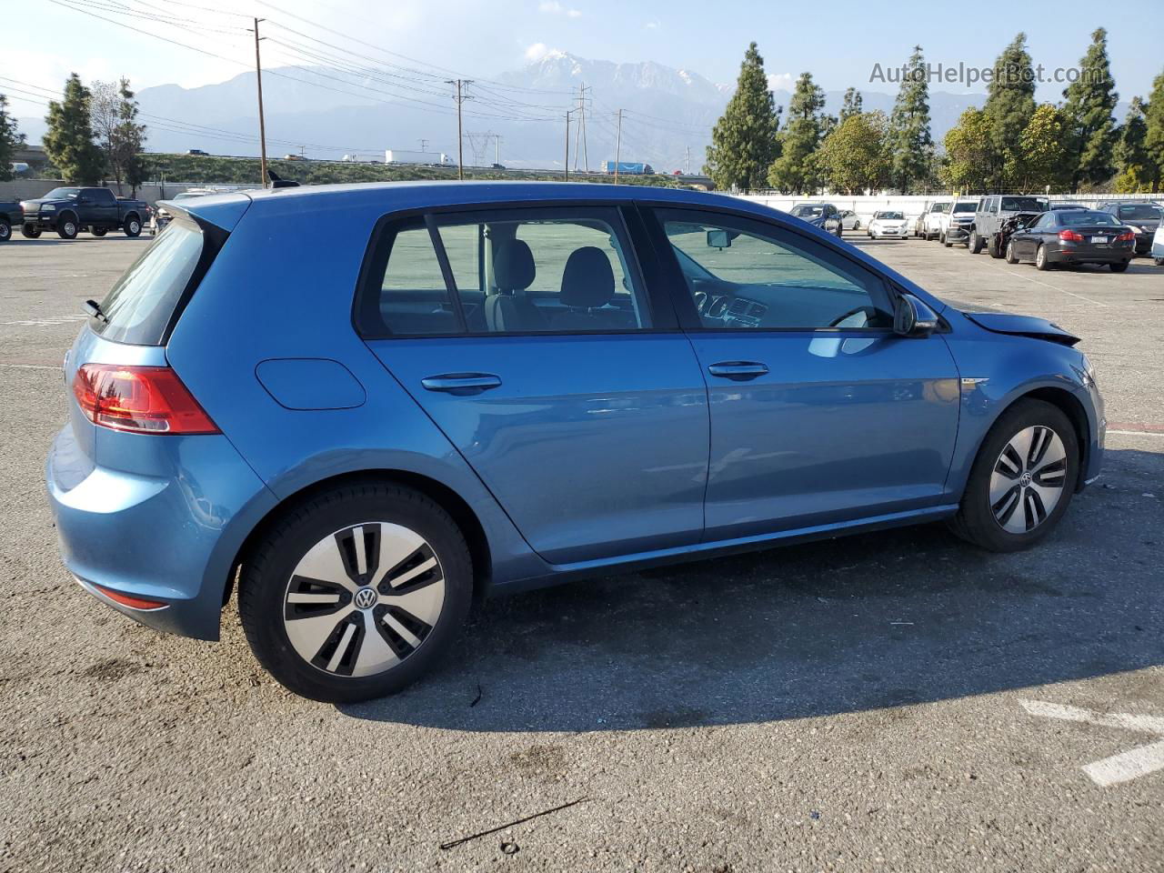 2016 Volkswagen E-golf Se Blue vin: WVWKP7AUXGW913399