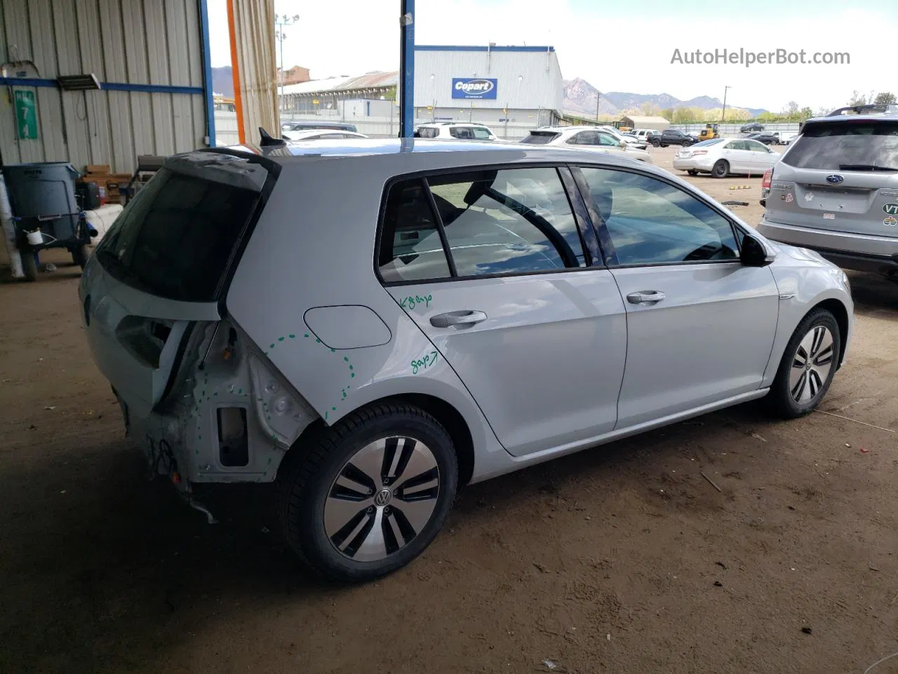 2017 Volkswagen E-golf Se Gray vin: WVWKR7AU1HW953866