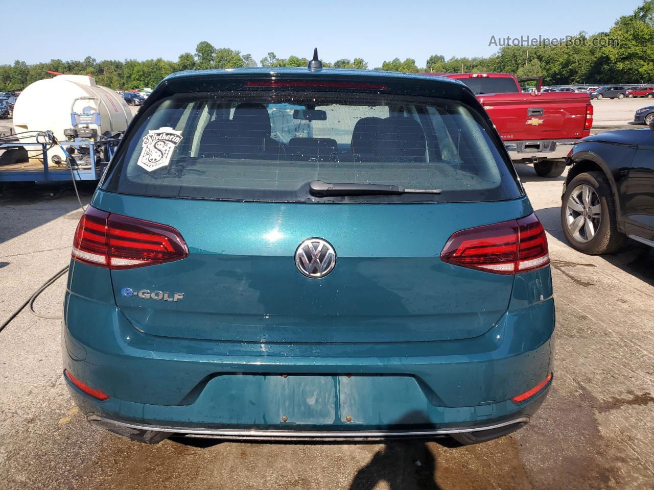 2017 Volkswagen E-golf Se Green vin: WVWKR7AU3HW953822