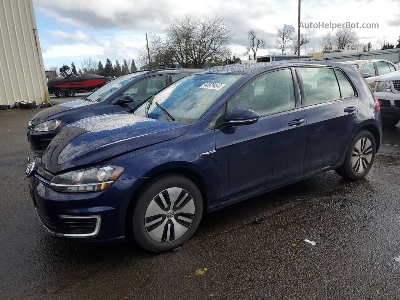 2019 Volkswagen E-golf Se Синий vin: WVWKR7AU5KW916150