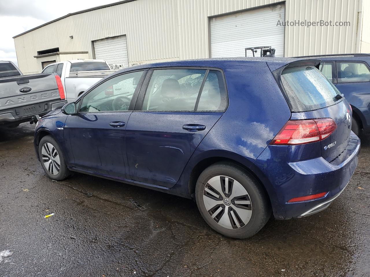 2019 Volkswagen E-golf Se Синий vin: WVWKR7AU5KW916150