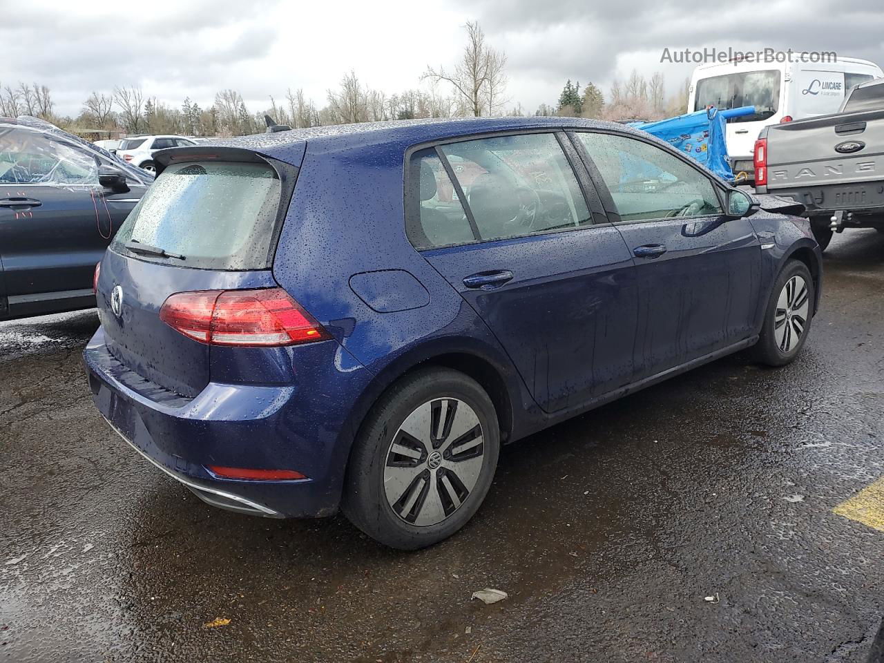 2019 Volkswagen E-golf Se Blue vin: WVWKR7AU5KW916150