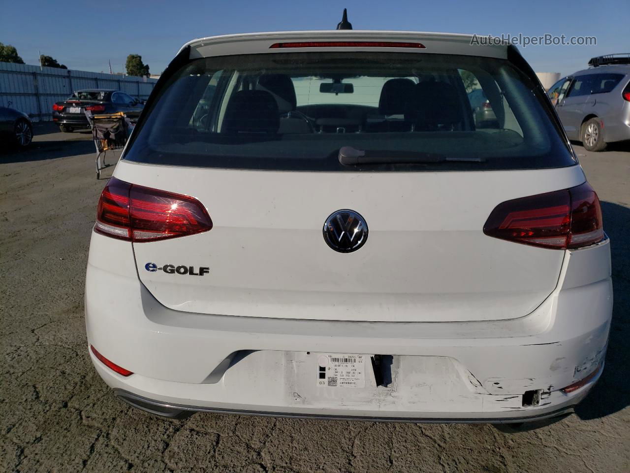 2019 Volkswagen E-golf Se White vin: WVWKR7AU6KW907831