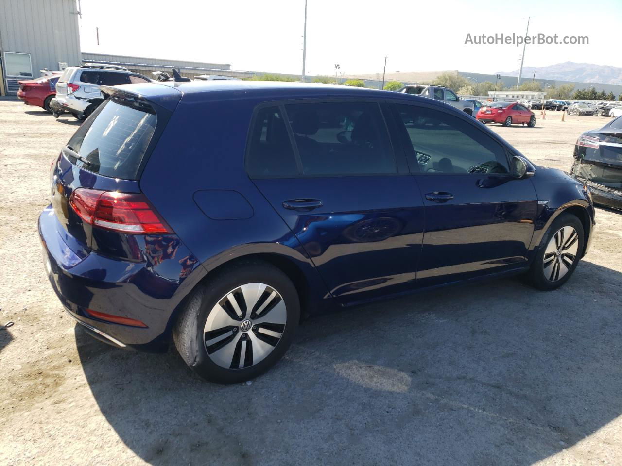 2019 Volkswagen E-golf Se Blue vin: WVWKR7AU7KW903318